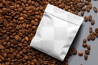 Product mockup png coffee pouch bag packaging, transparent design