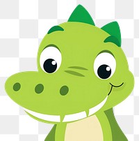 PNG Baby crocodile cartoon animal green. 