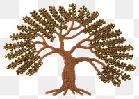 PNG Oak tree bead jewelry art. AI generated Image by rawpixel.