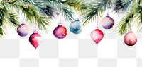 PNG New year element border christmas hanging plant.