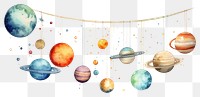 PNG Planet space hanging decoration.