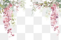 PNG Wedding elements border painting blossom pattern.