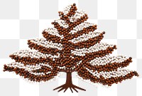 PNG Pine tree bead white background celebration. AI generated Image by rawpixel.