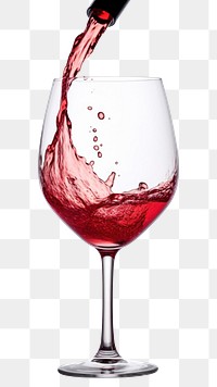 PNG Red wine glass pouring bottle.