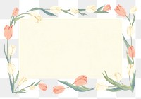 PNG  Tulip backgrounds pattern frame. AI generated Image by rawpixel.