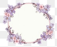 PNG  Violet flower frame pattern plant fragility. AI generated Image by rawpixel.