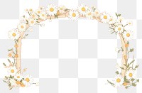 PNG  Chamomile frame flower pattern daisy. AI generated Image by rawpixel.