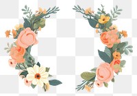 PNG  Color floral frame flower pattern plant. AI generated Image by rawpixel.