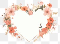 PNG  Heart shape flower frame backgrounds pattern plant. AI generated Image by rawpixel.