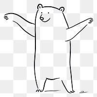 PNG Bear sketch drawing mammal.