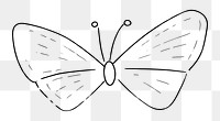 PNG Butterfly sketch drawing animal.