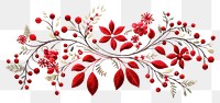PNG Embroidery of a christmas decorations border pattern art celebration.