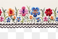 PNG Embroidery of a hand border backgrounds pattern creativity.