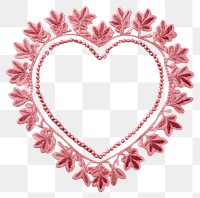PNG Embroidery of a heart frame jewelry celebration accessories