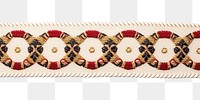 PNG Embroidery of a snake border pattern jewelry bangle.