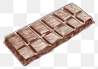 PNG Chocolate bar dessert drawing sketch. AI generated Image by rawpixel.