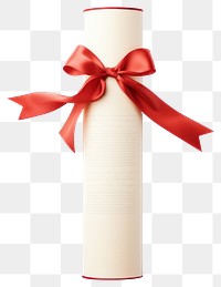 PNG Diploma scroll cylinder ribbon red.