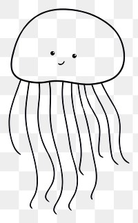 PNG Jellyfish sketch doodle invertebrate.