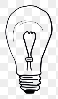 PNG Light bulb lightbulb sketch line.