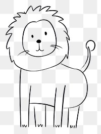 PNG Lion sketch drawing mammal.