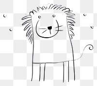 PNG Lion sketch drawing animal.