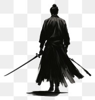 PNG Samurai silhouette weapon adult.