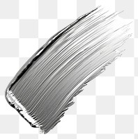 PNG Silver flat paint brush stroke drawing sketch white background.