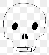 PNG Skull sketch drawing line.