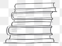 PNG Stack of books sketch publication drawing.