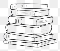 PNG Stack of books sketch publication drawing