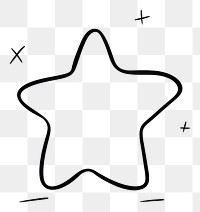 PNG Star sketch symbol line.
