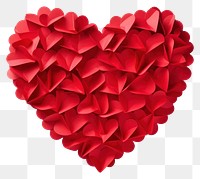 PNG vibrant red paper heart