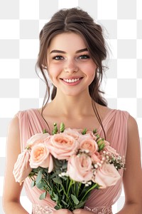 PNG Cheerful bridesmaid portrait flower adult.