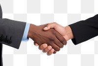 PNG 2 men shaking hands in a business meeting handshake white background agreement.