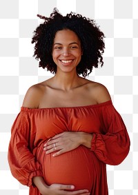 PNG Happy Pregnant Woman smile pregnant standing.