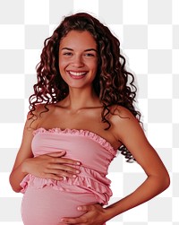 PNG Pregnant woman smiling adult smile.