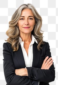 PNG Good-looking middle-aged businesswoman with arms crossed portrait adult photo