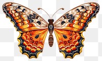 PNG Butterfly in embroidery style insect animal invertebrate.