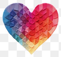 PNG Gradient heart in embroidery style creativity pattern circle.