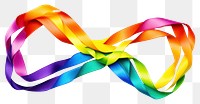 PNG Rainbow ribbon in embroidery style paper celebration accessories.