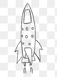 PNG Rocket sketch doodle outdoors.