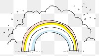 PNG Rainbow drawing sketch line.