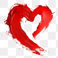 PNG Red heart paint red.