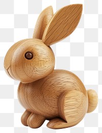 PNG Rabbit wood toy figurine.