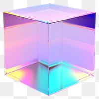 PNG Cuboid iridescent crystal purple 