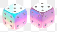 PNG Cute dice game white background opportunity.