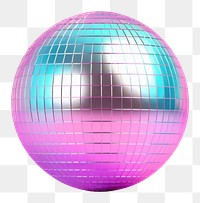 PNG Disco ball sphere purple illuminated.