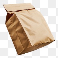 PNG Blank kraft paper bakery bag mockup cardboard envelope origami.