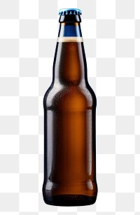 PNG Beer bottle whit label mockup glass drink condensation.