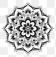 PNG Mandala pattern drawing sketch.